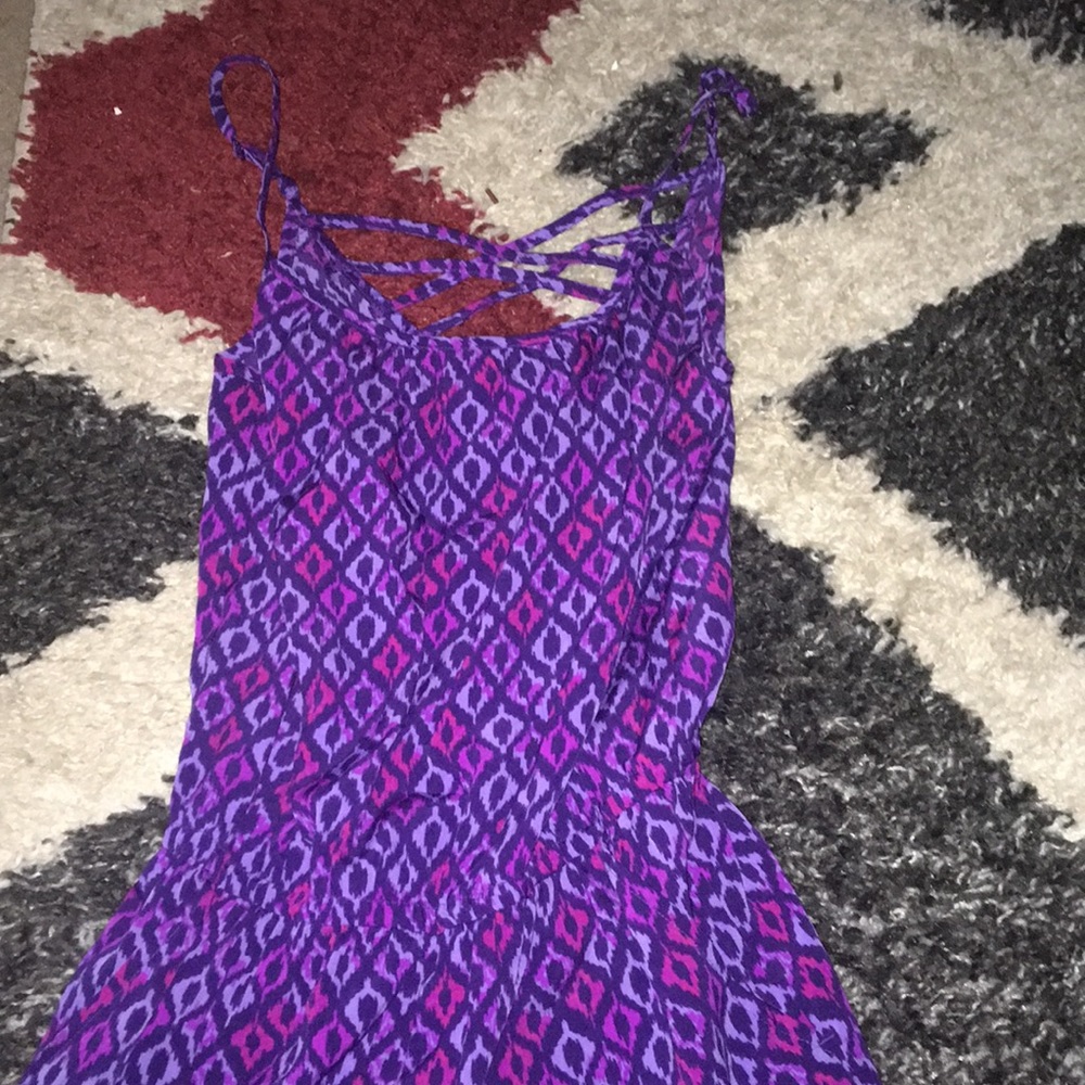 Purple romper.